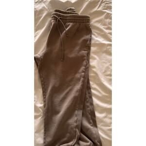 TNA Cozy Fleece Boyfriend Sweatpants XL Light Brown Aritzia Sweatfleece Joggers